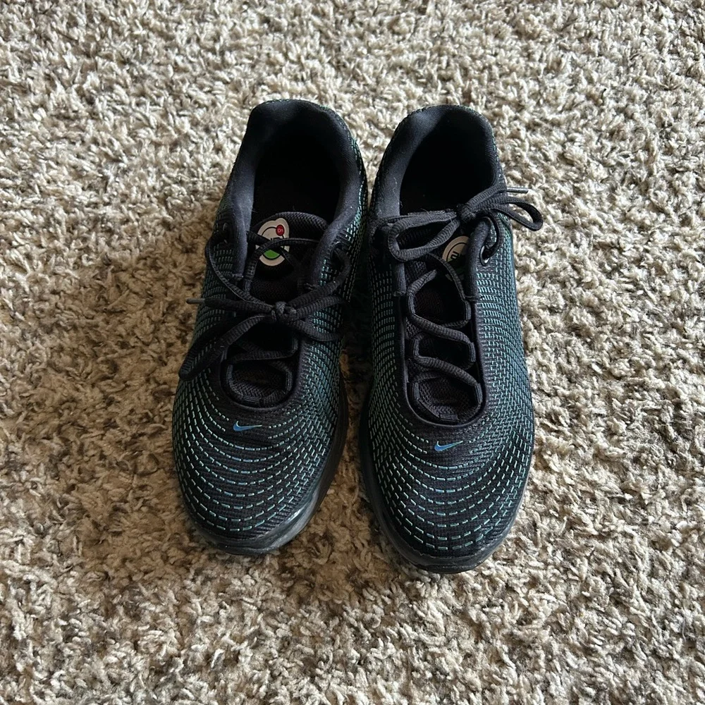 Nike Black Sneakers with Teal Knit Accents